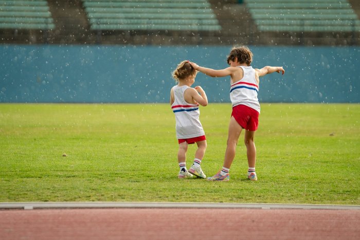 Little Athletics carrying on in the rain at ES Marks