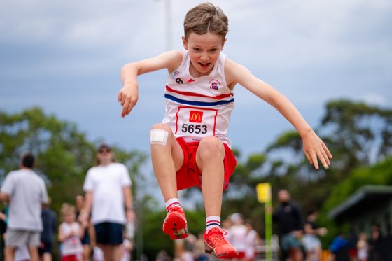 Long jump at Little Athletics